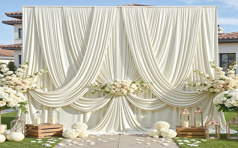 Pipe and drape event production